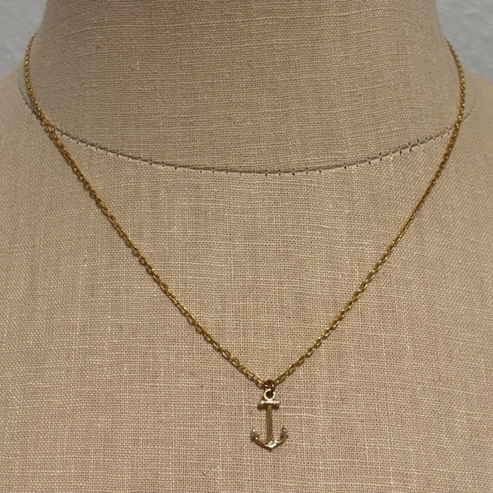 Kiel James Patrick Anchor Necklace Gold